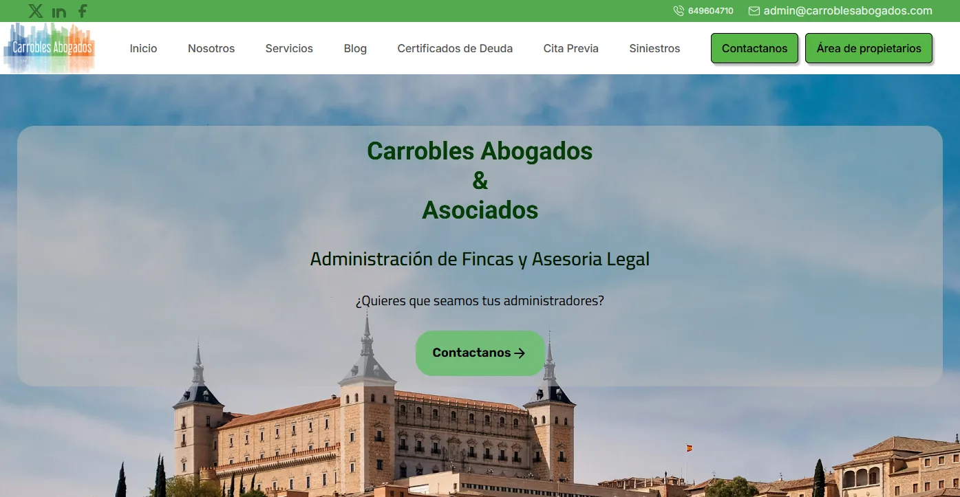 Web de Carrobles Abogados hoy