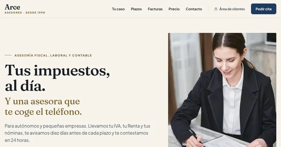 Portada de la demo Arce Asesores